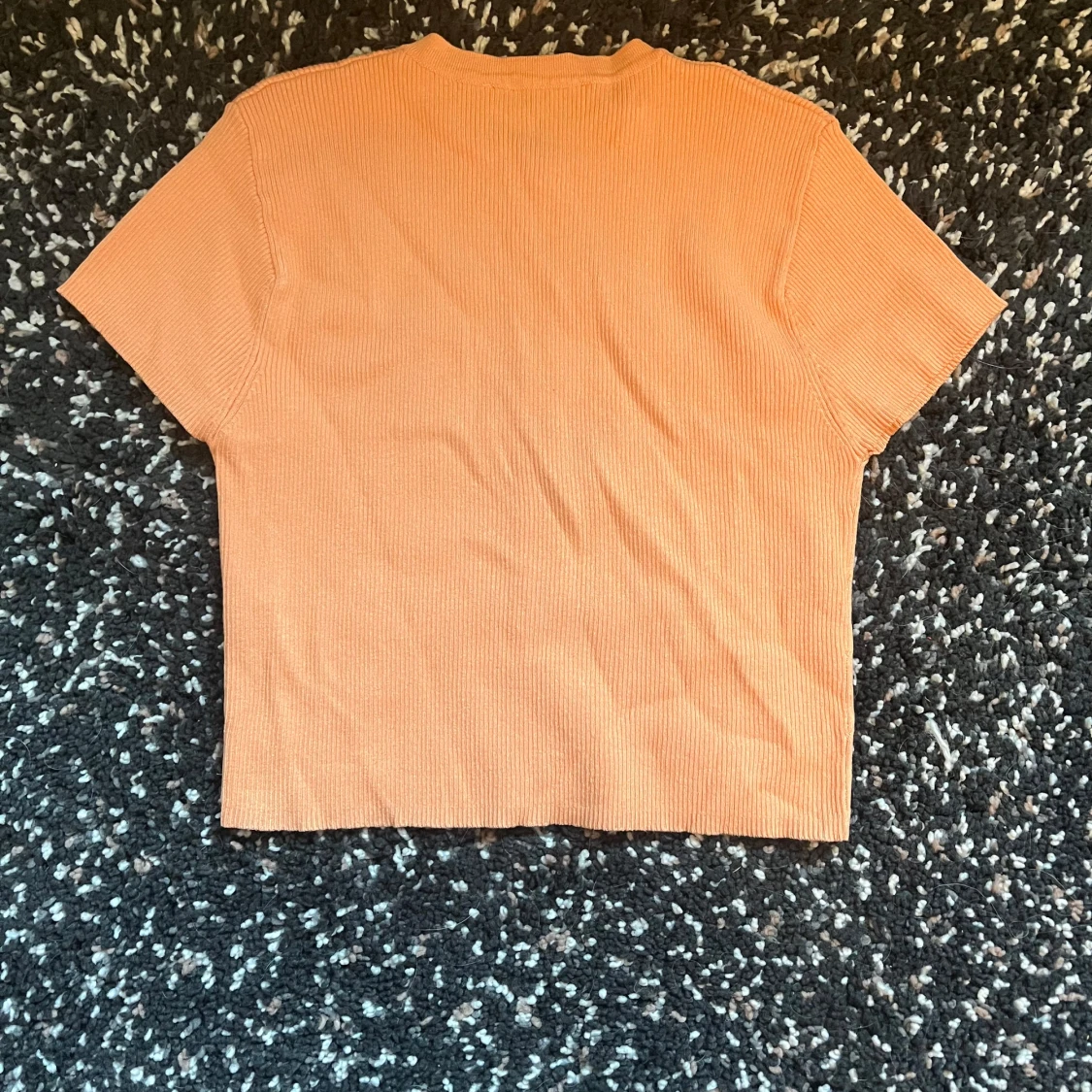 Orange ribbad topp från Zara - 1