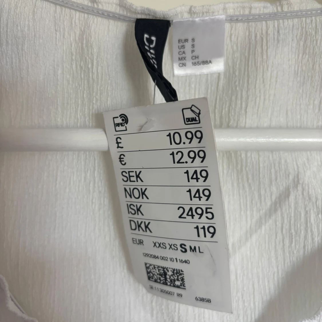 Vit linnetopp med rosett från H&M - 2