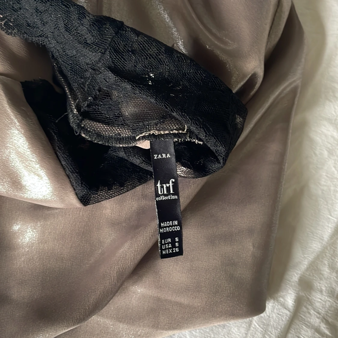 Zara metallic lace topp - 2