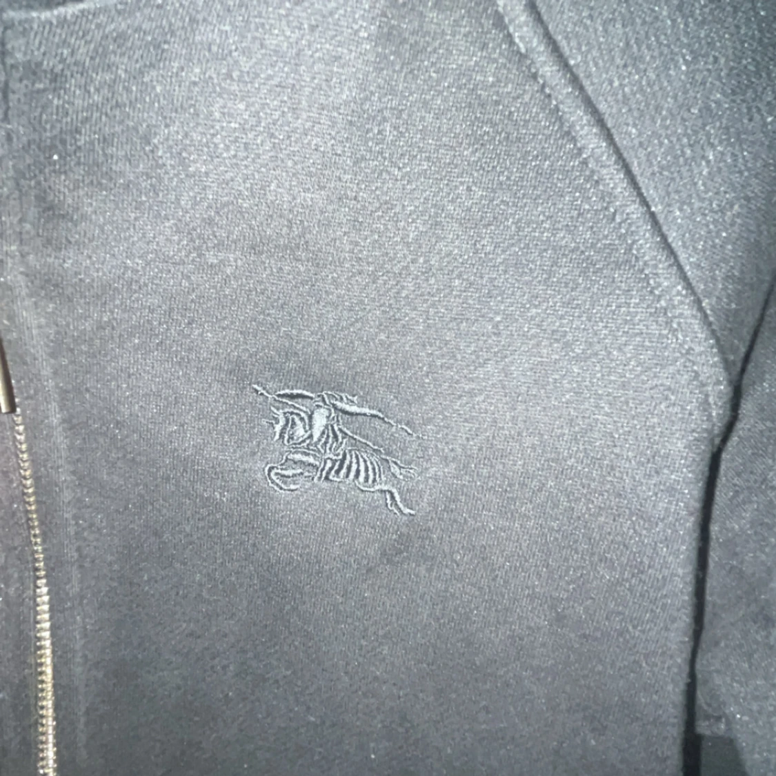 Svart Burberry hoodie med dragkedja - 3