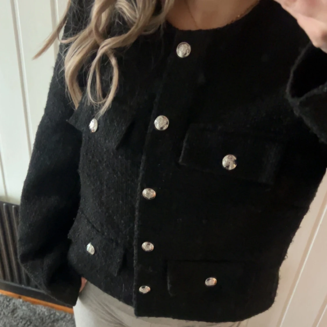 Svart cardigan jacka från H&M, M - 2