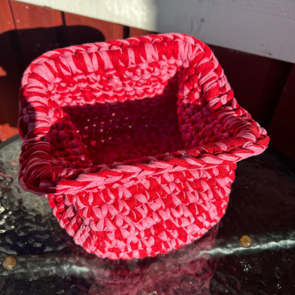 Virkad nessesär/väska/clutch - 1