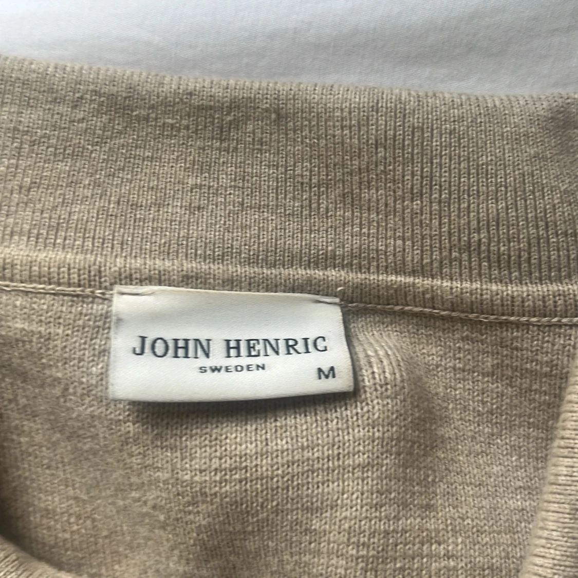 Beige stickad half zip från John Henric - 2