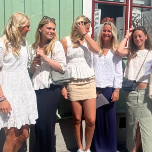 Vit broderad kortklänning från Coqult - Superfin vit klänning från Coqult med broderade detaljer och kort ärm. Klänningen har en romantisk känsla med vackert hålbroderi och knappar framtill. Perfekt för sommarens alla tillfällen! Endast använd en gång!