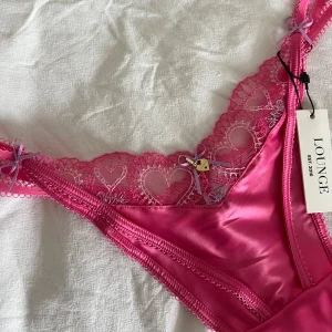 Helt nya trosor från Lounge - Helt oanvända trosor från Lounge, säljer pga att färgen inte var för mig. Lite ljusare stark rosa irl. Väldigt fina detaljer i modellen Mariana i strl. M💕Inte provade och hygienremsan är kvar