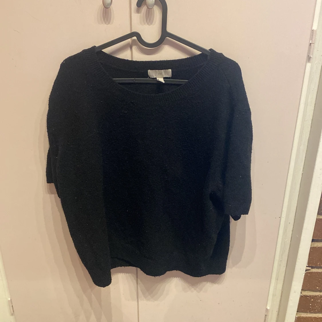 Svart stickad tröja från H&M - 1