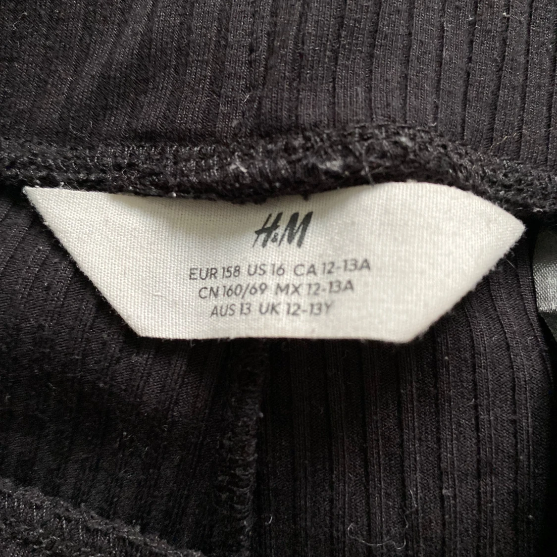 Svarta ribbade bootcut-byxor H&M - 2