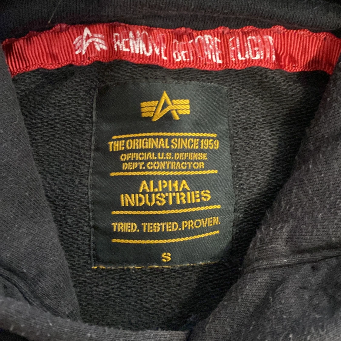 Svart hoodie Alpha Industries S - 2