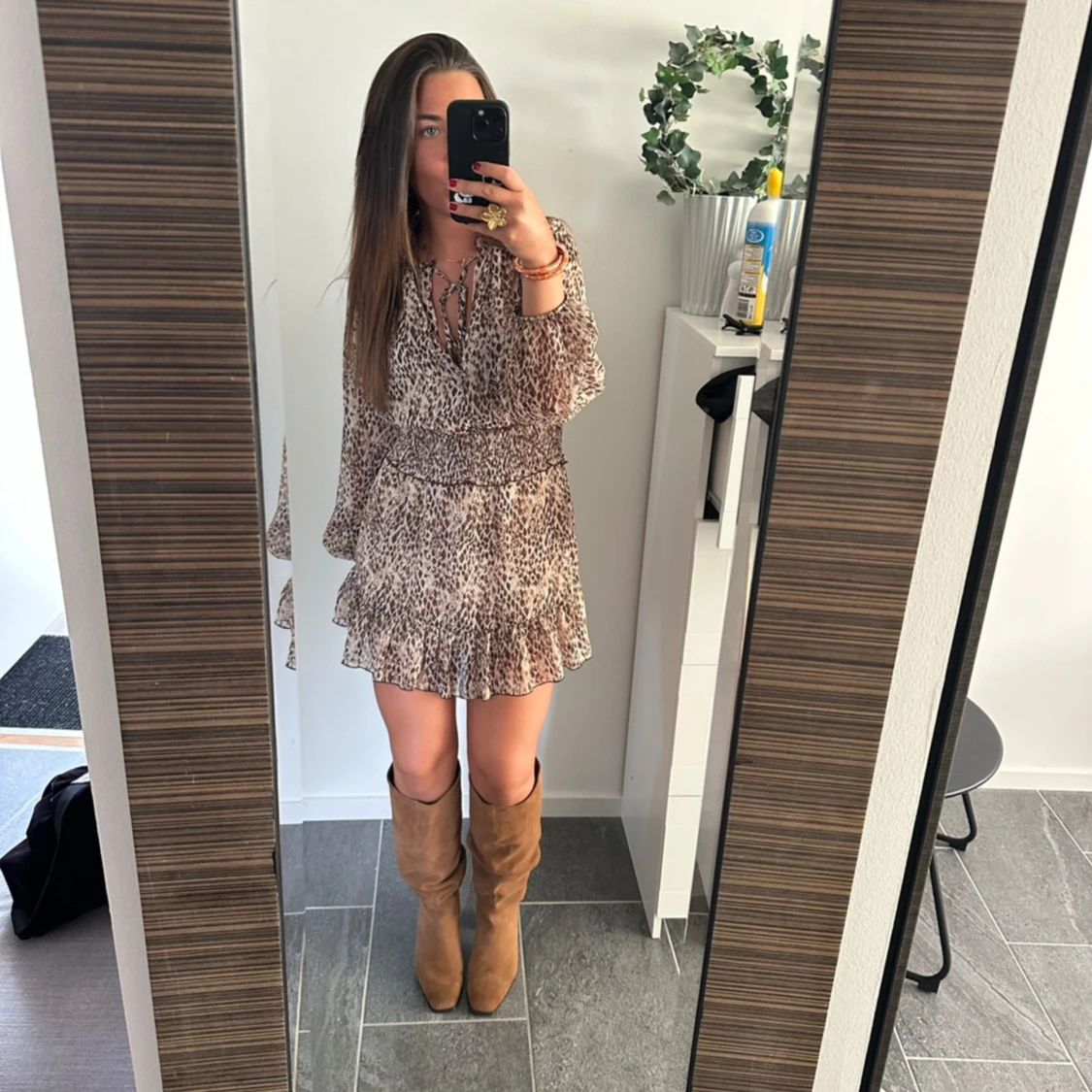 Leopard klänning 