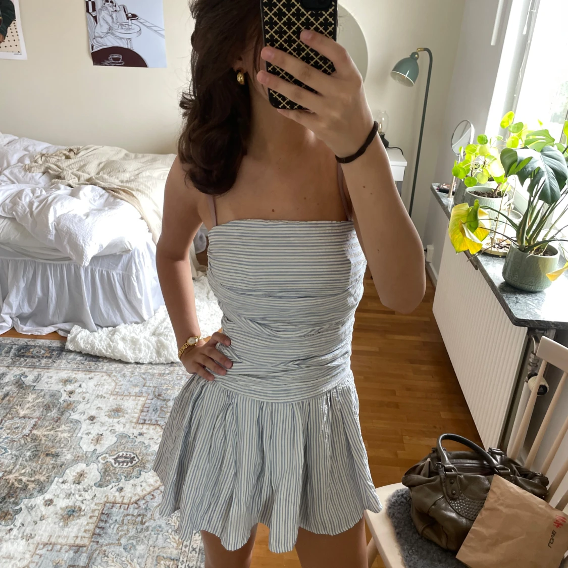 Randig kortklänning från Cider XS