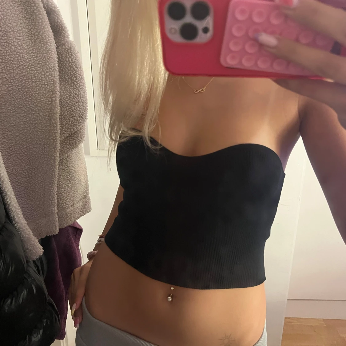 Svart ribbad tubtopp