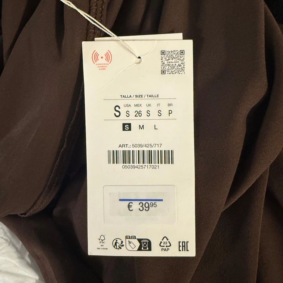 Brun offshoulder långklänning Zara - 2