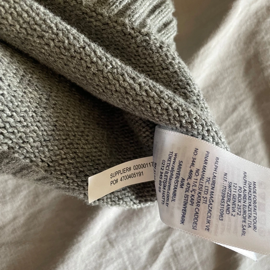 Grå stickad tröja från  Ralph Lauren - 4