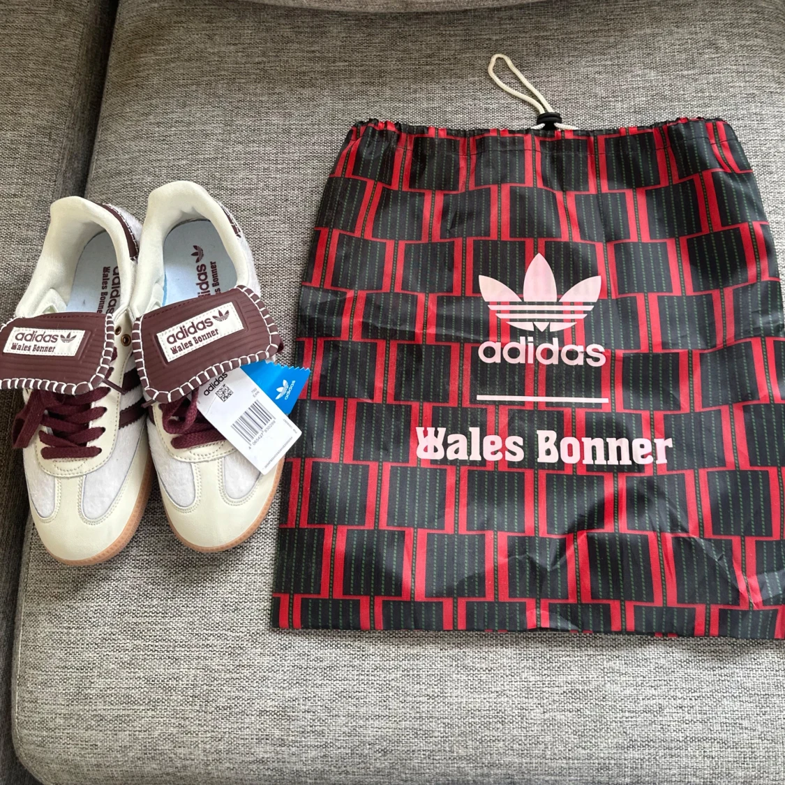 Adidas Samba Wales Bonner vinröd/vit - 4