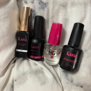 Luunails - Top coat och primer ca 70 % kvar, Liner gel ca 80 % kvar och prep från nagelgiganten är ca 60-70% kvar😊 