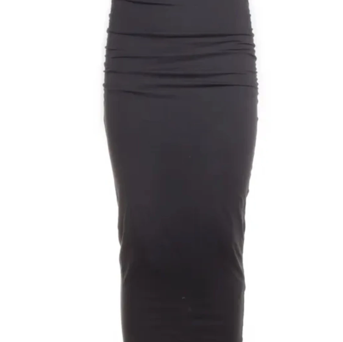 Grå lång tight kjol i stretch