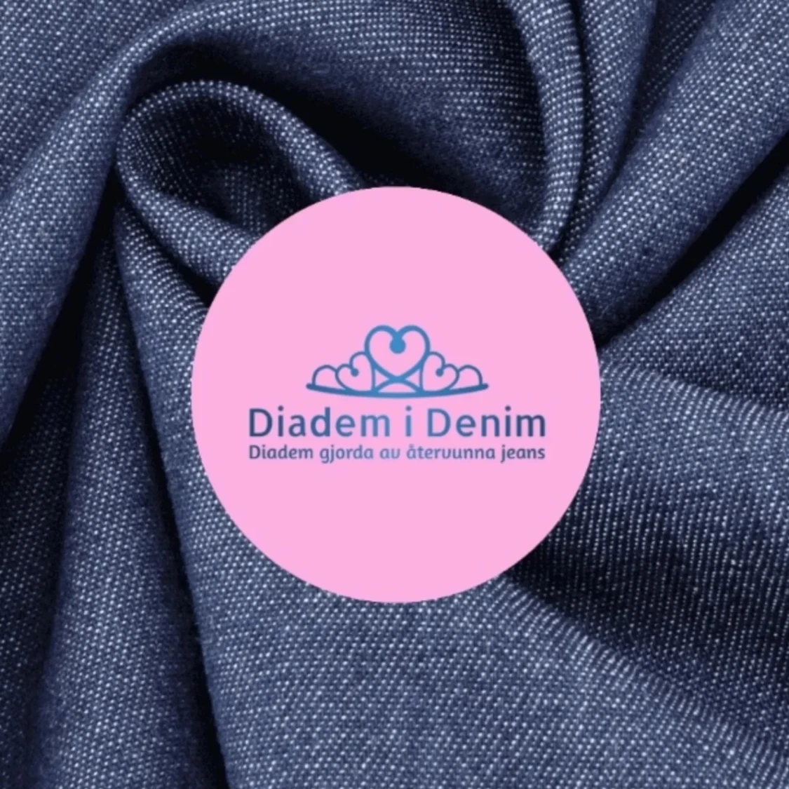 Diadem i ljus denim med leopardmönster - 1