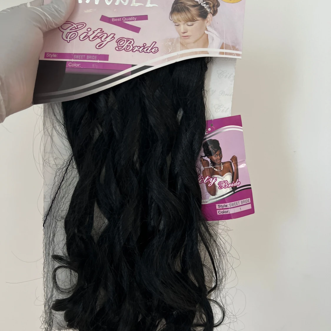 Noble City Bride svarta löshår - 2
