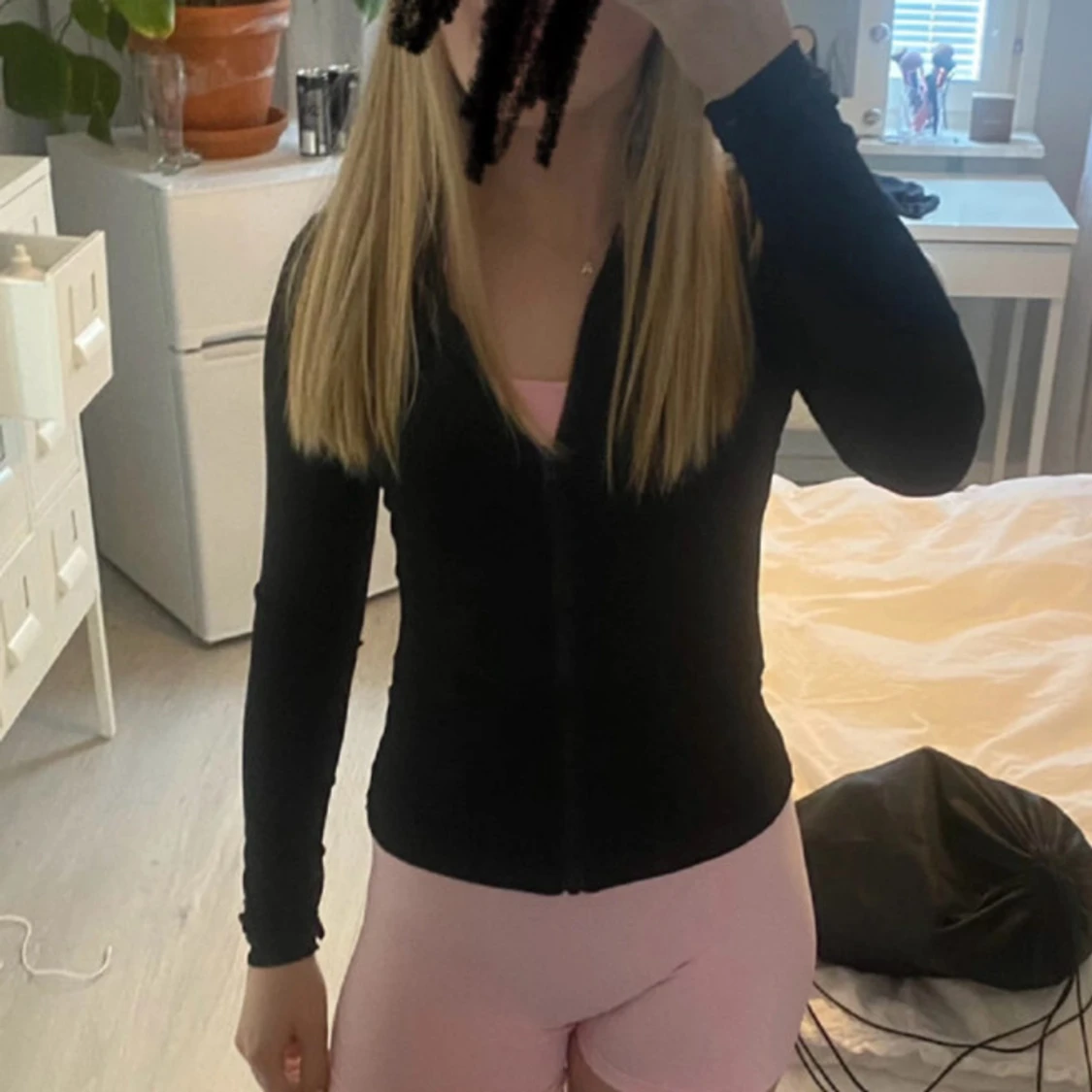 Svart träningsjacka med dragkedja - 2