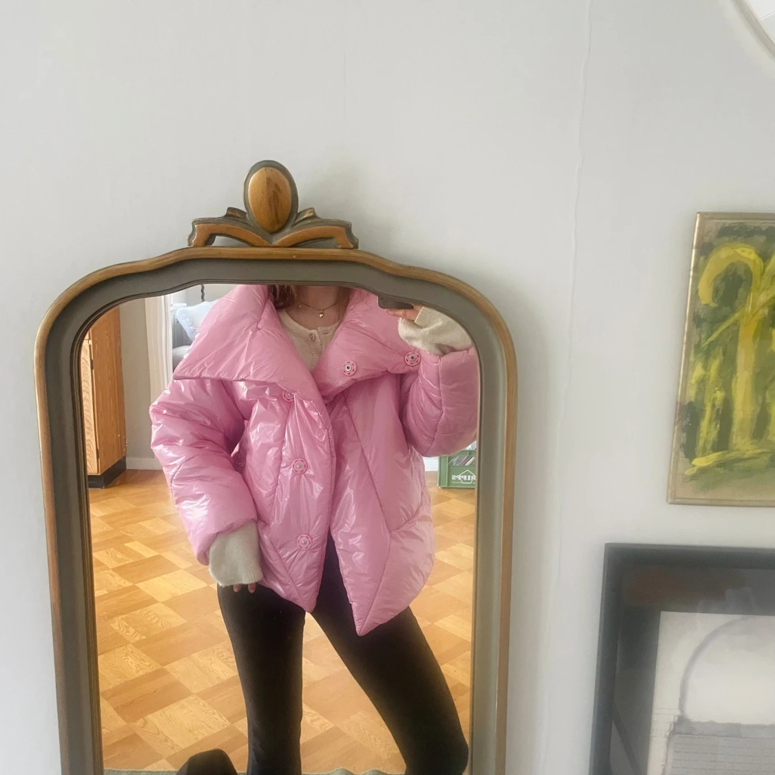 Rosa pufferjacket