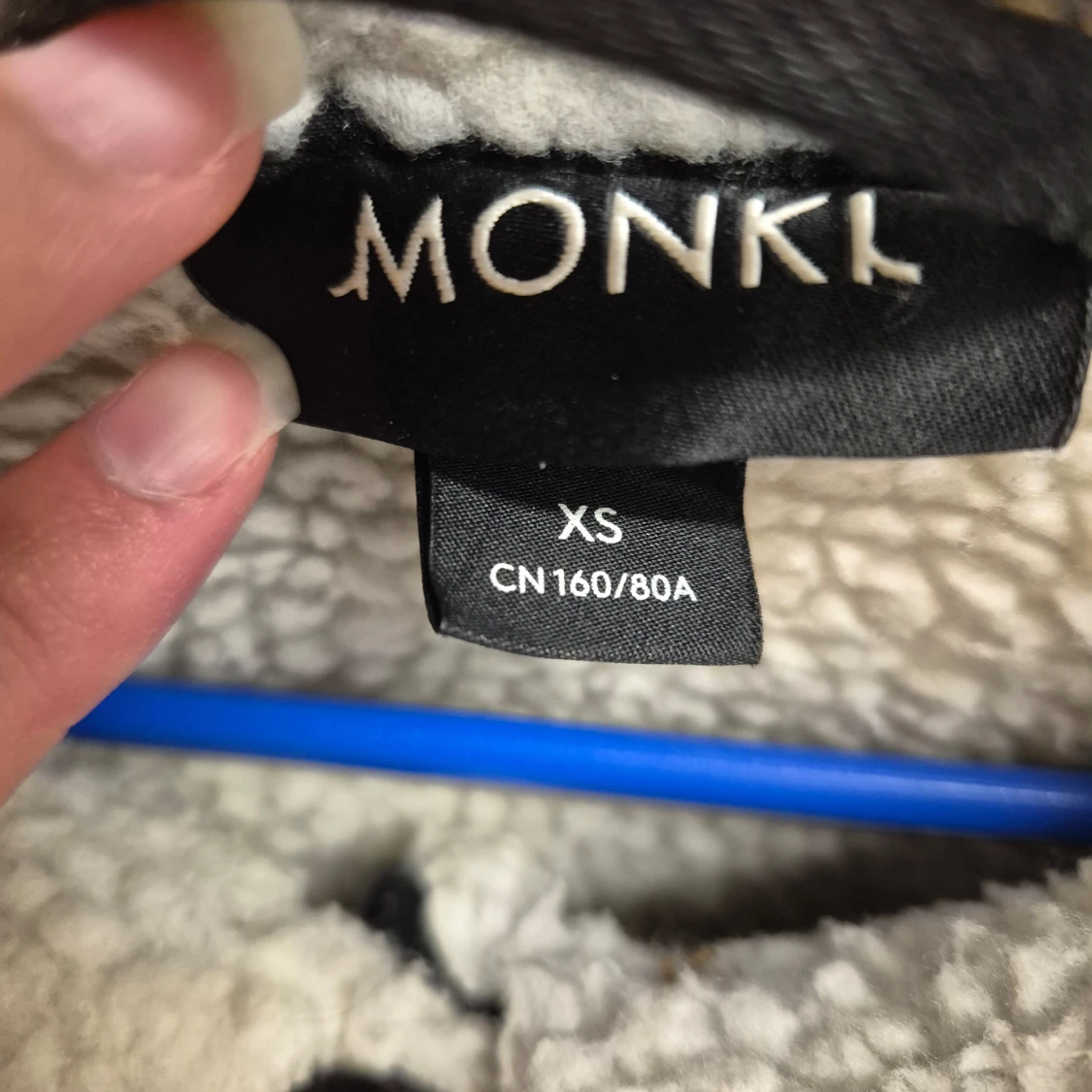 XS Monki svart pilefodrad jeansjacka - 2