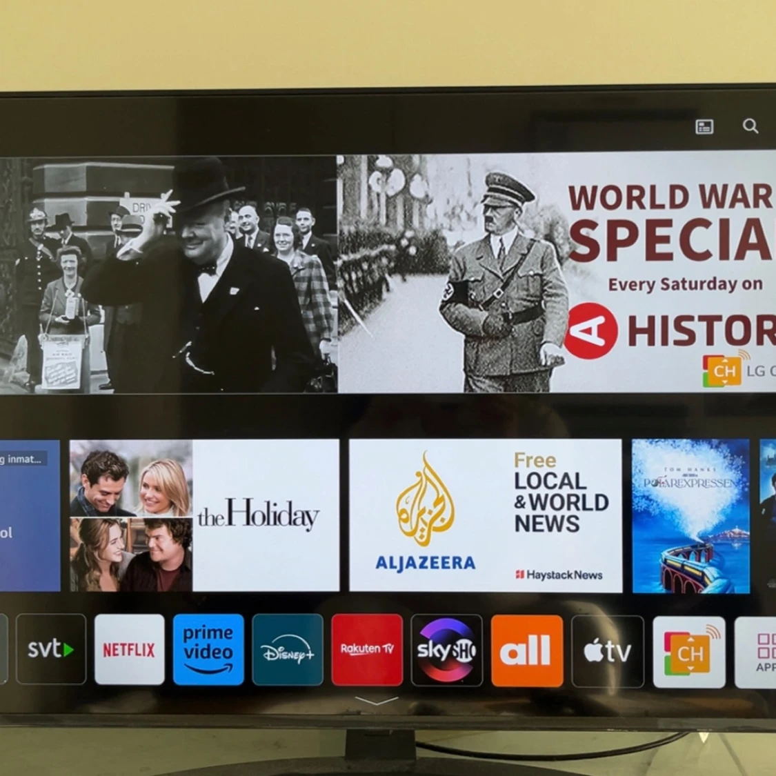 LG 43tum 4K smart tv (nyskick)