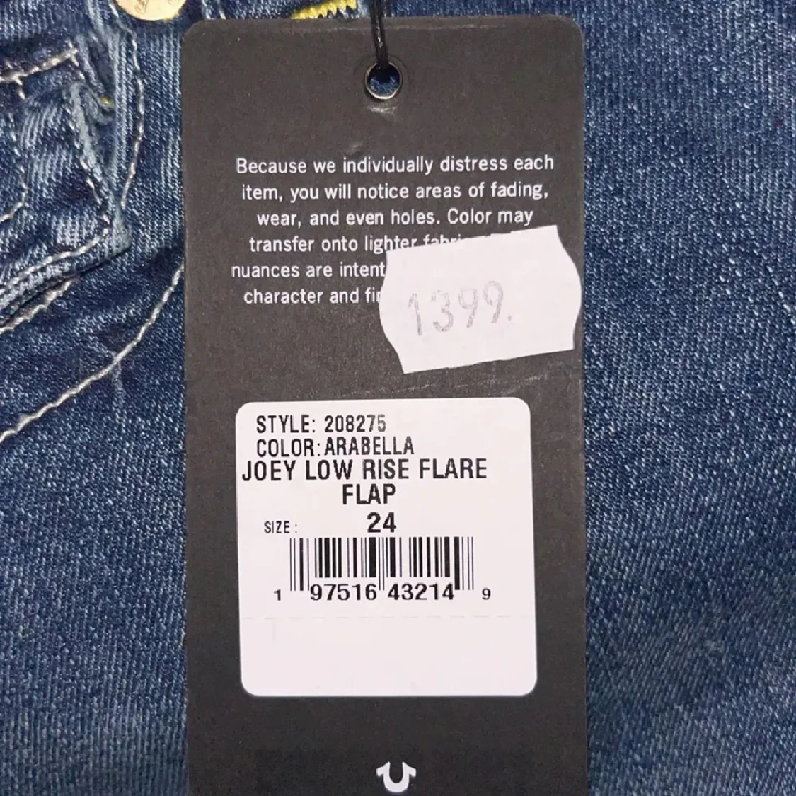 Blå Joey Low Rise Flare Jeans - 2