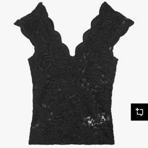 Svart spetsblus - Svart spetstopp från Only!!