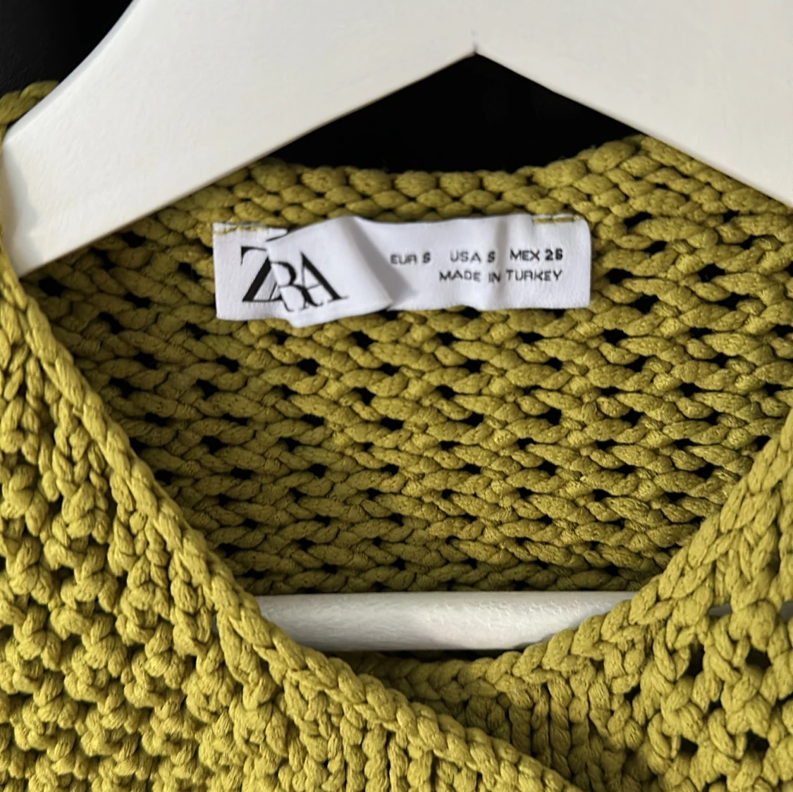 Stickad grön väst från Zara - 1