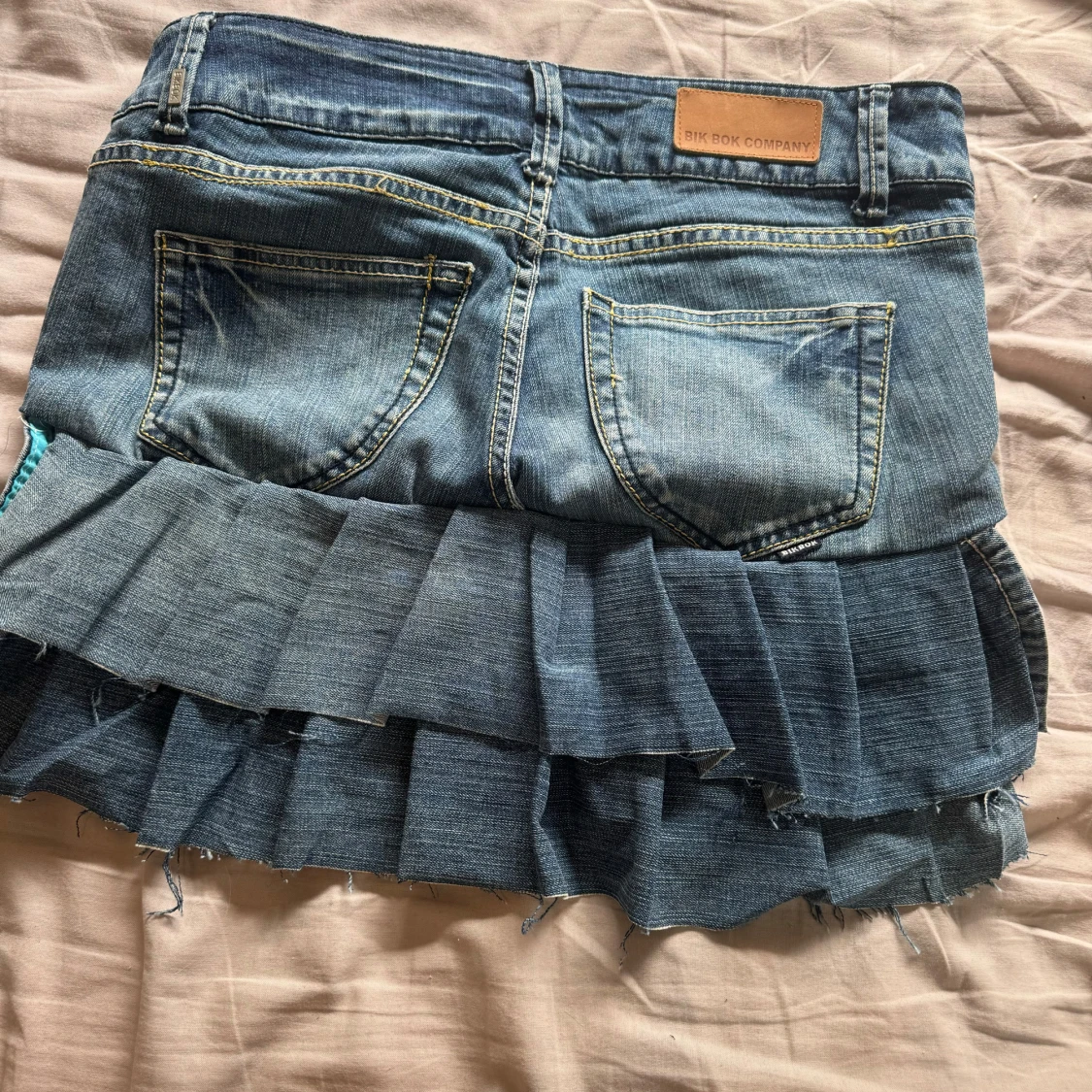 Jeanskjol med volang - 1