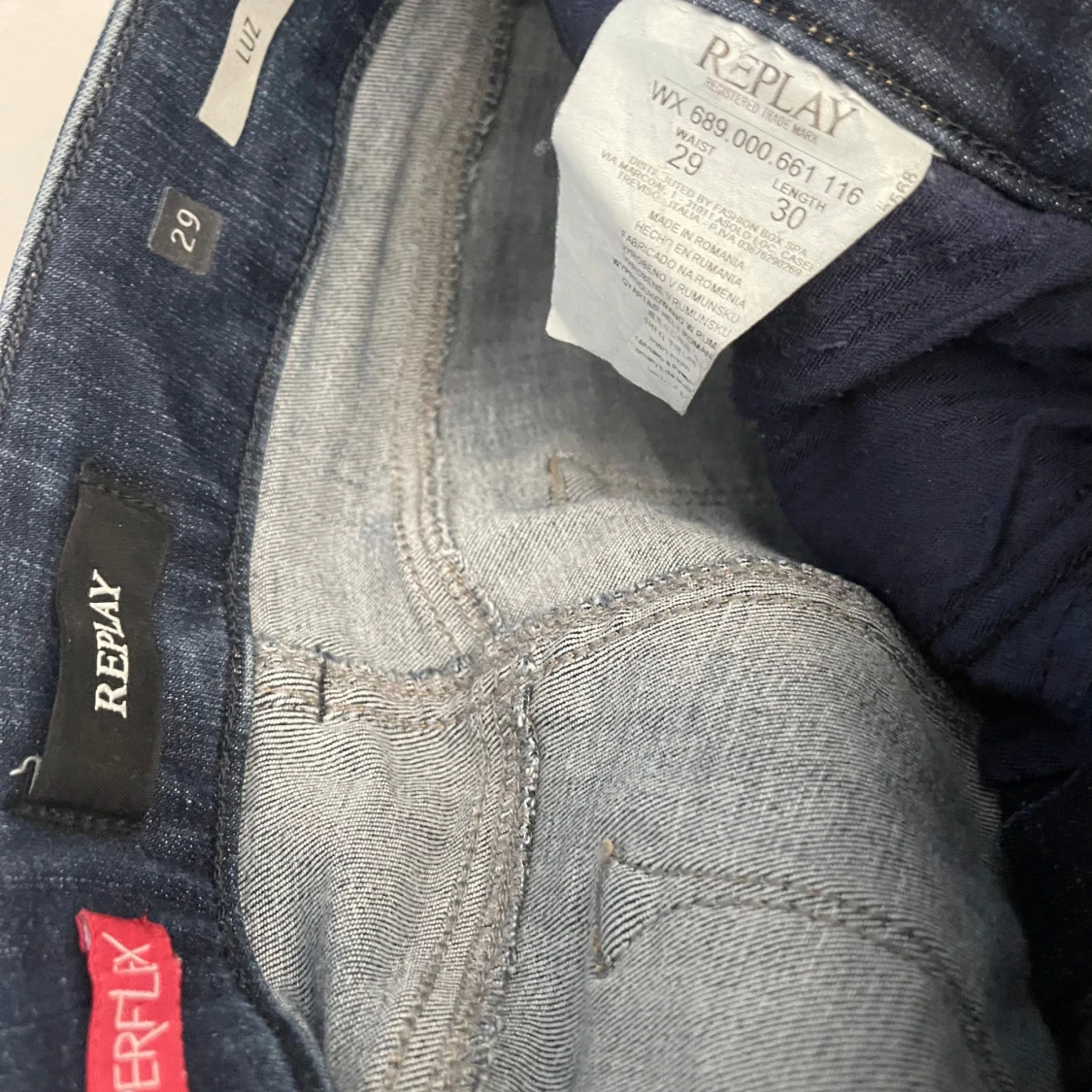 Replay Hyperflex blå jeans, stl 29/30 - 3