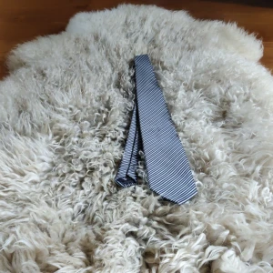 Randigt svartvitt bälte - Snygg slips med smala svarta och vita ränder. Perfekt accessoar för att lyfta din outfit med en stilren och modern touch. Slipsen har klassisk form och passar till många olika looks.