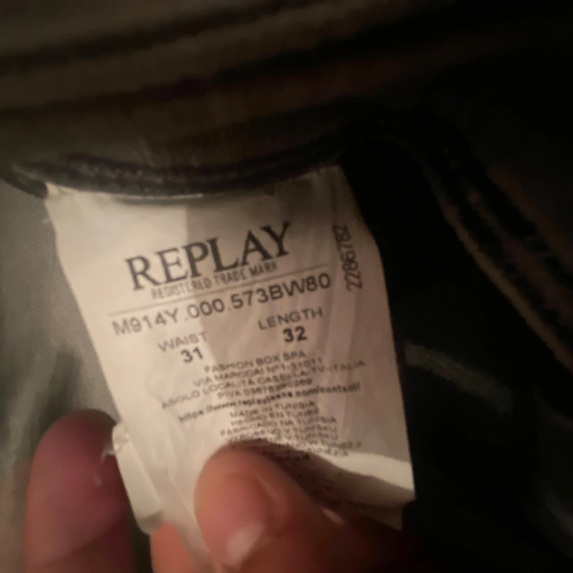  Replay Anbass grå jeans slim fit(trasiga) - 4