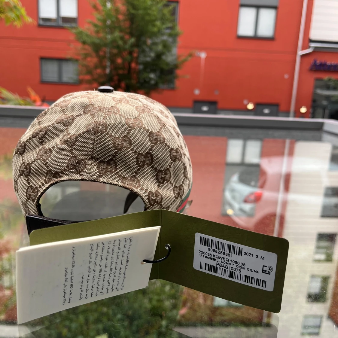 Gucci beige keps med GG-mönster - 4