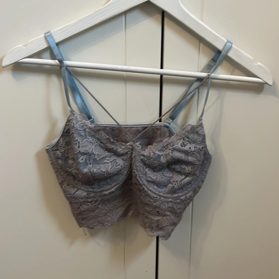 Ljusblå spetskorsett från SHEIN