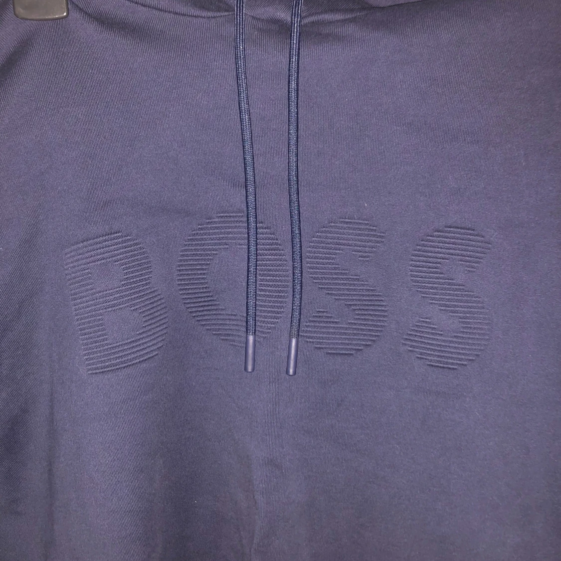 Marinblå boss hoodie - 1