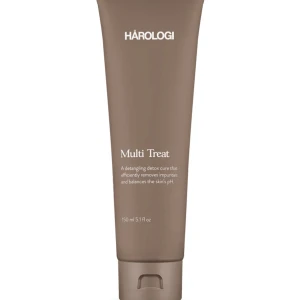 Hårologi Multi Treat - Hårologi Multi Treat är en detoxkur som effektivt avlägsnar orenheter och balanserar hudens pH. Kommer i en brun tub på 150 ml. Nypris 300 kr. Den är endast öppnad och lite testat ca 1 msk 
