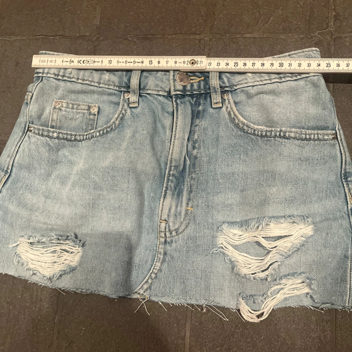 Jeanskjol med hål💋 - 1