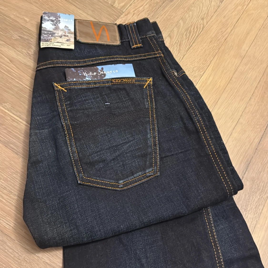 Mörkblå jeansbyxor från Nudie Jeans - 3