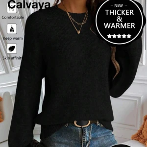 Svart stickad tröja från Calvaya - En svart stickad tröja från Calvaya köpt från SHEIN för 150kr men säljer för 70kr