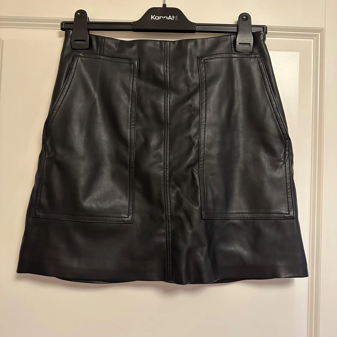 Svart höst vinter skinnkjol H&M