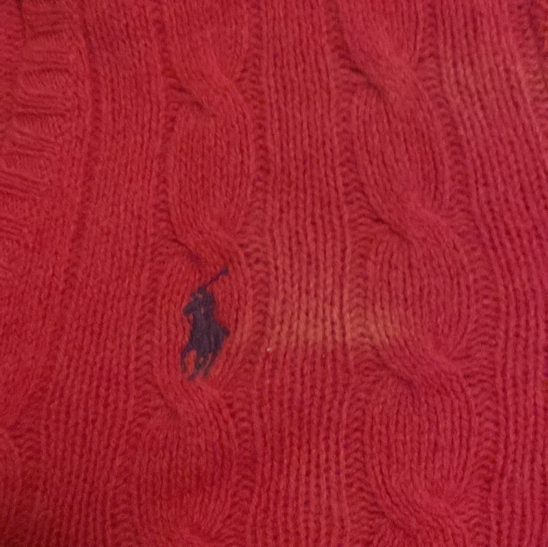 Rosa kabelstickad tröja från Ralph Lauren - 2