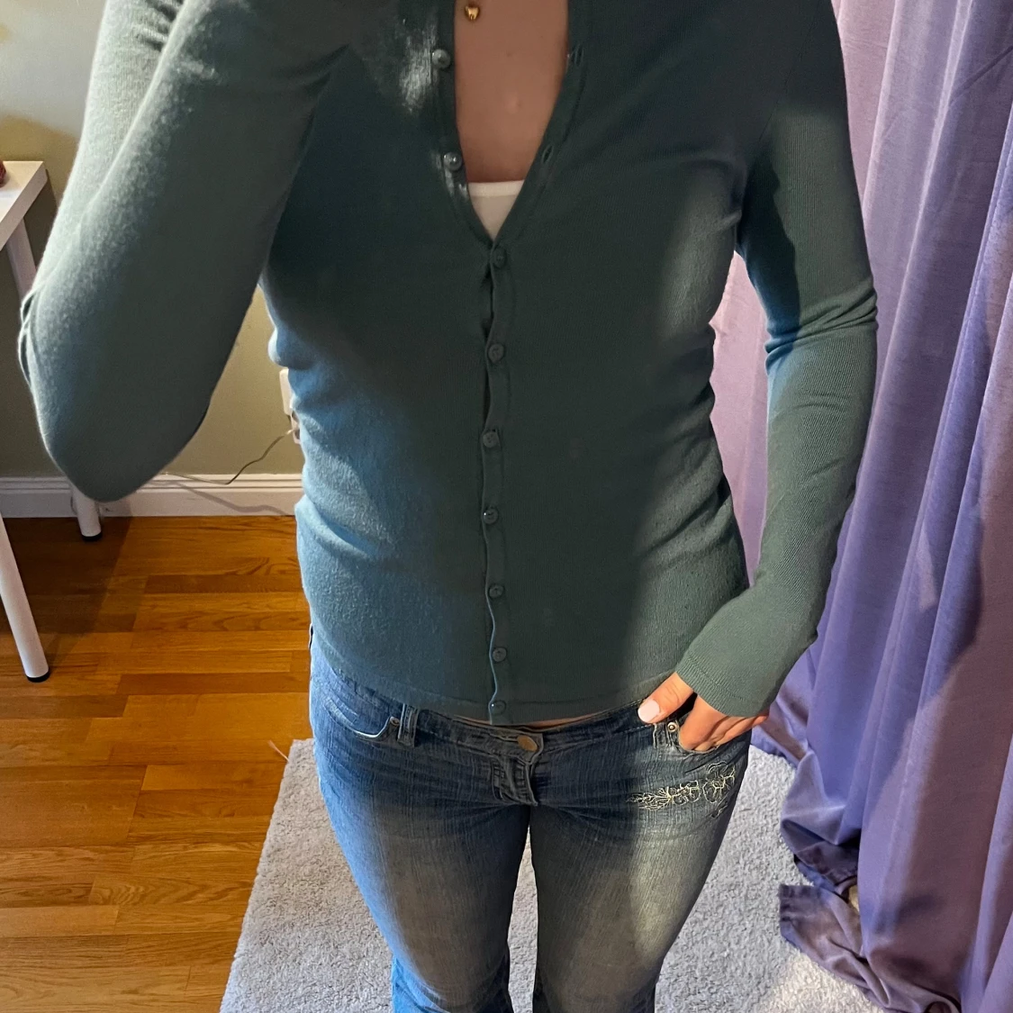 Blå kofta med knappar - 1