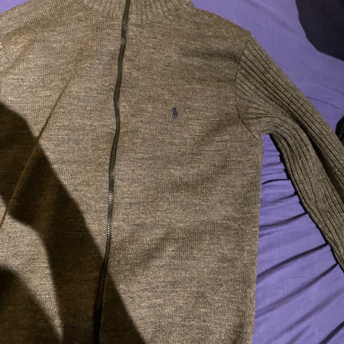 Grå stickad tröja från Ralph Lauren - 2