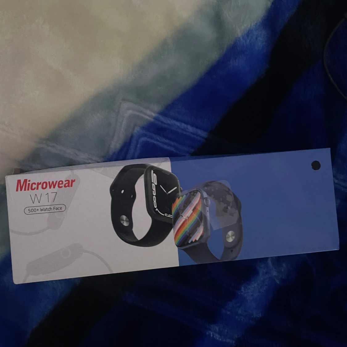 Microwear W17 smartklocka med blått silikonband - 2