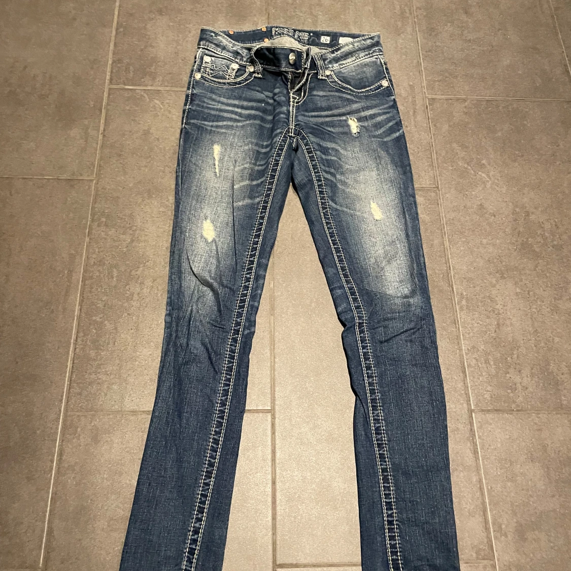 Miss Me skinny jeans blå, stl 26 - 2