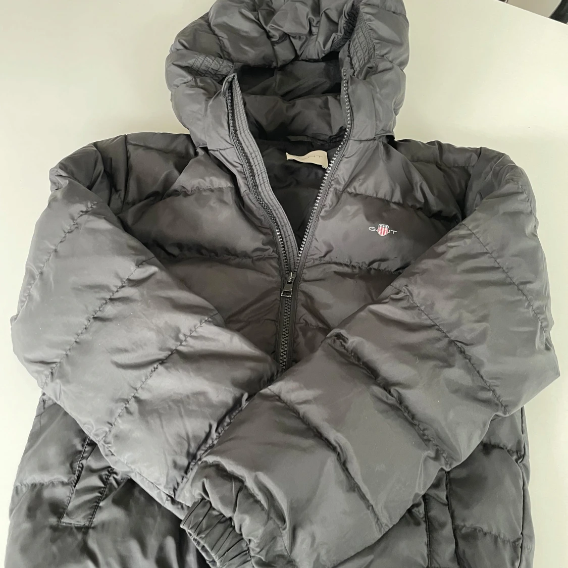 Svart soft dunjacka från gant - 1