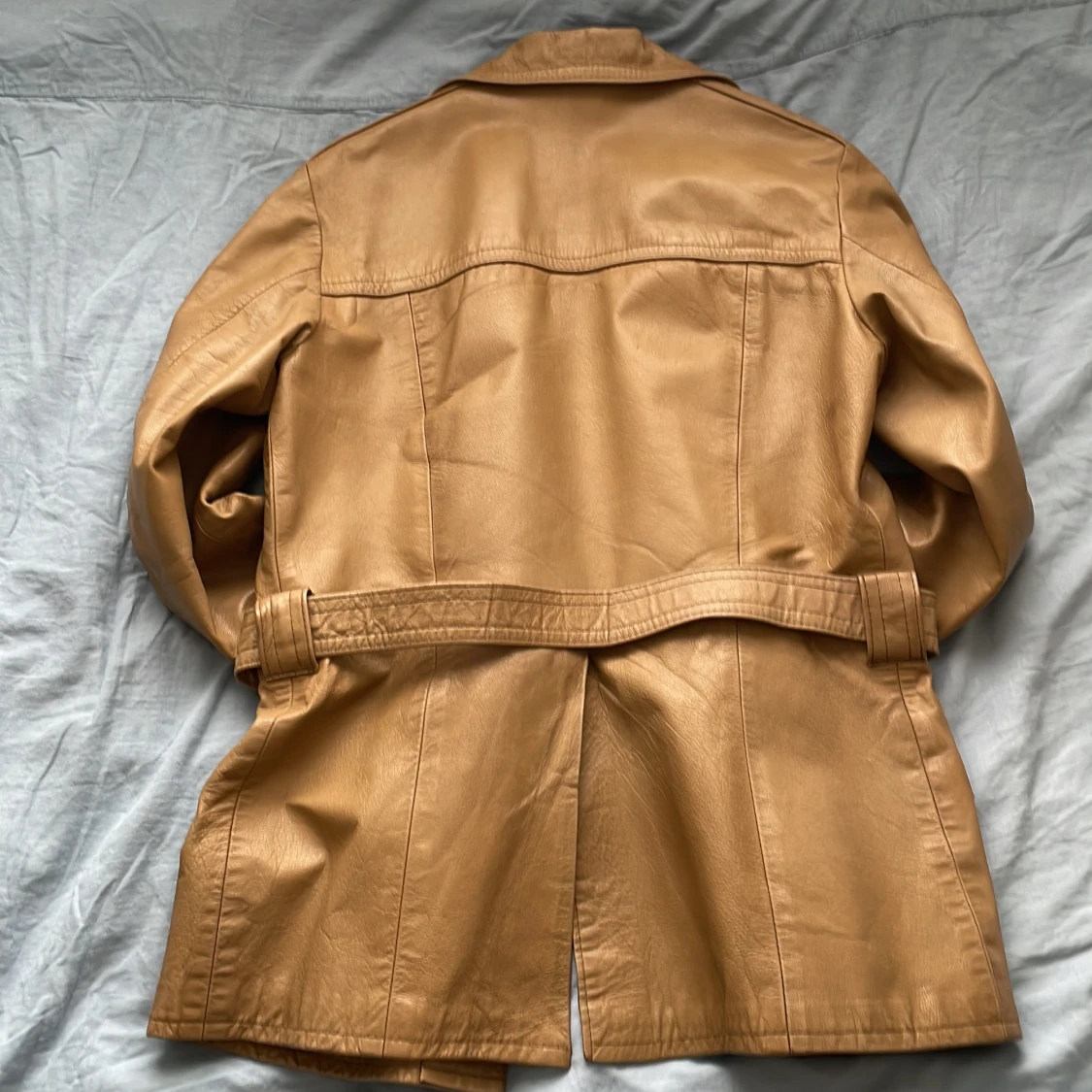 Vintage Beige skinnjacka 70-tal - 4