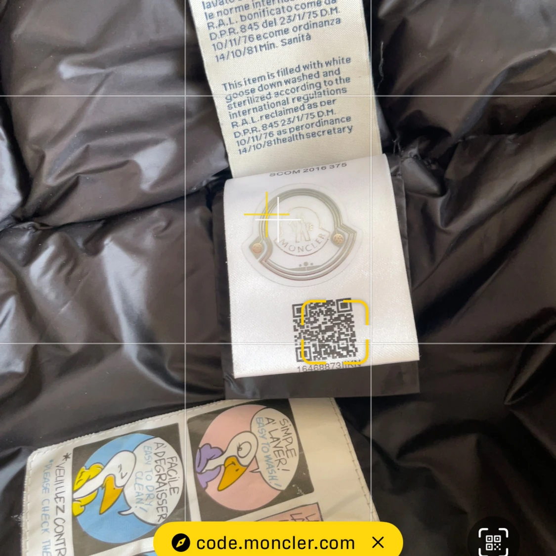 Svart äkta Moncler-dunjacka  - 92