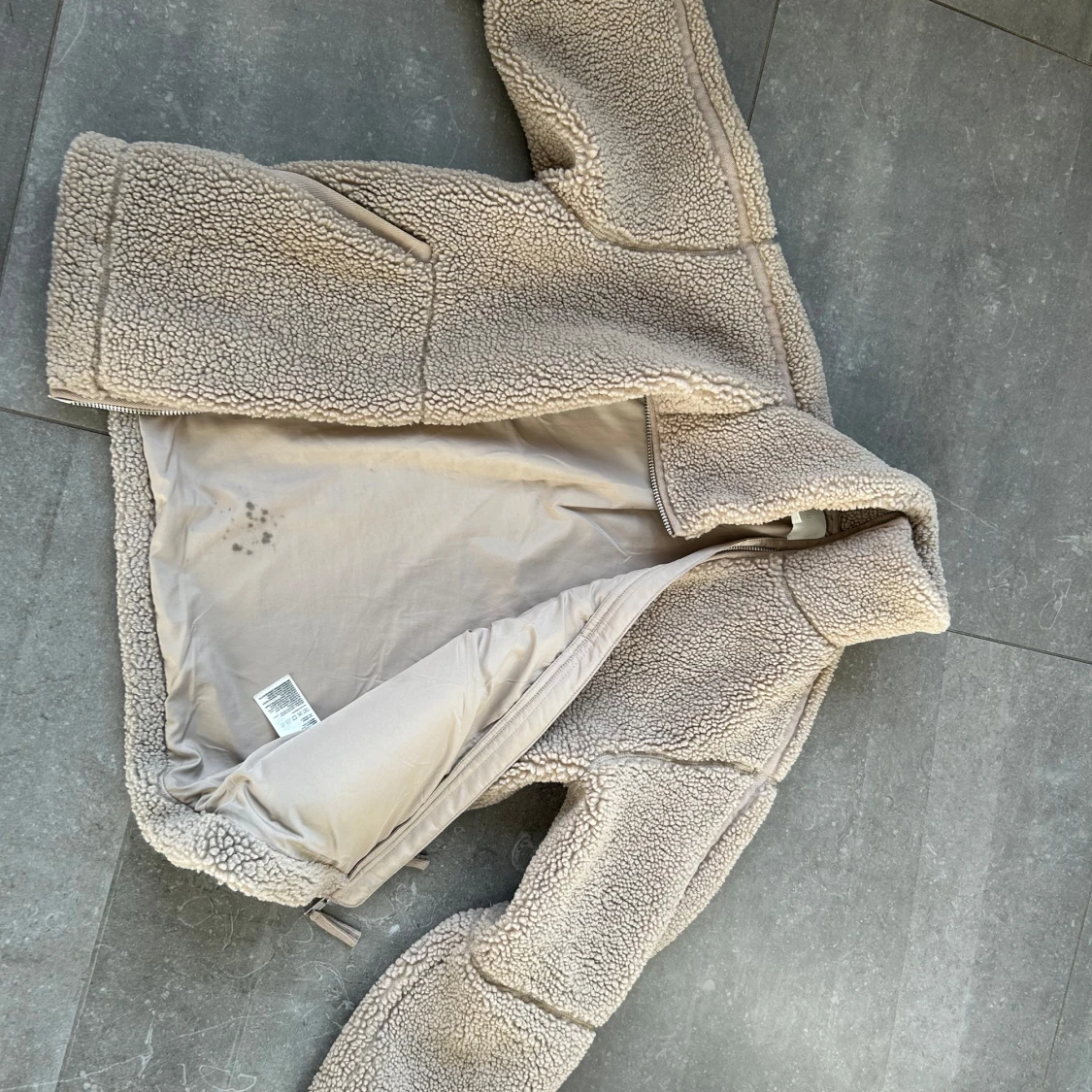 Beige teddyjacka  - 2